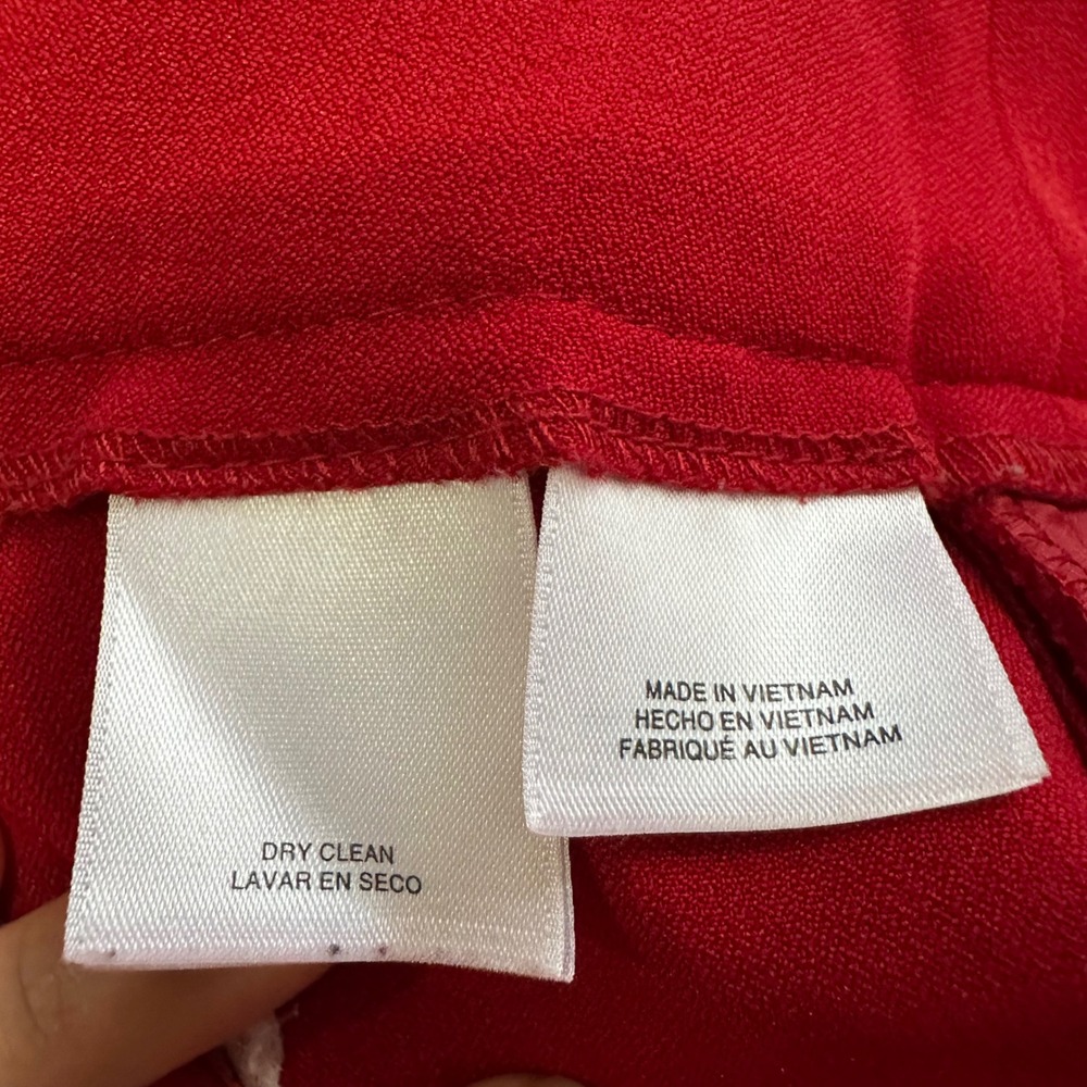 Kasper Womens Red‎ Straight Leg Dress Pants Trousers Professional Career - Picture 9 of 11
